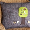 Going Round the Button Tree Cushion